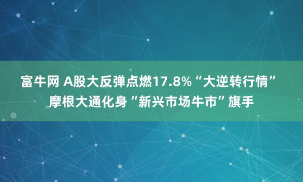 富牛网 A股大反弹点燃17.8%“大逆转行情” 摩根大通化身“新兴市场牛市”旗手