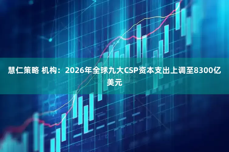 慧仁策略 机构：2026年全球九大CSP资本支出上调至8300亿美元
